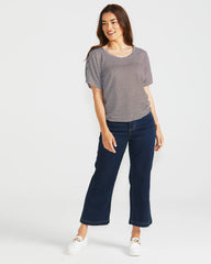 Betty Basics Maui Tee - Nutmeg Stripe