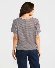 Betty Basics Maui Tee - Nutmeg Stripe