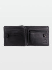Volcom Single Stone Leather Wallet - Black