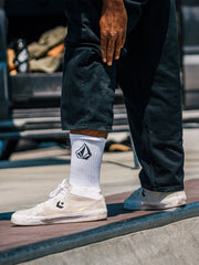Volcom Full Stone Socks 3pk Youth - White