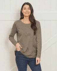 Betty Basic Sydney Long Sleeve Tee - Ash Green