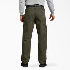 Dickies Relaxed Fit Duck Jean Straight Leg Carpenter Pant - Rinsed Moss