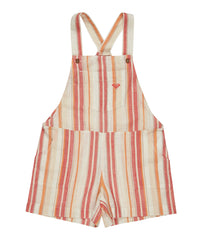 Roxy 8 - 16 Youth Kiss Under The Sun Dungarees - Dubarry Stripe