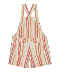 Roxy 8 - 16 Youth Kiss Under The Sun Dungarees - Dubarry Stripe