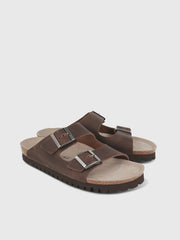 Genuins Hawaii Oiled Leather Sandal - Brown
