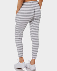 Silent Theory Pant Falling Brick Stripe - Grey Marle/White Stripe