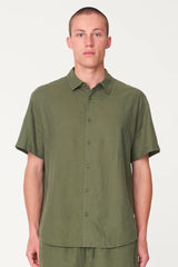 Huffer Lin-in SS Shirt - Khaki
