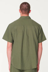Huffer Lin-in SS Shirt - Khaki