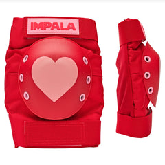 Impala Protective Knee & Elbow Set - Red Hearts