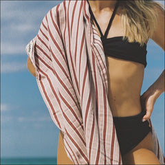 Layday Laguna 100% Cotton Flatweave Beach Towel