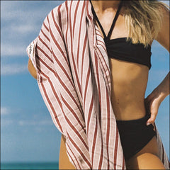 Layday Laguna 100% Cotton Flatweave Beach Towel