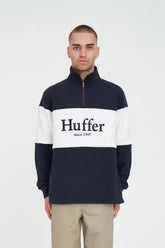 Huffer Classic 1/4 Zip Block Jersey - Navy