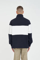 Huffer Classic 1/4 Zip Block Jersey - Navy