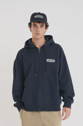 Huffer Block Zip Hood/Alta - Midnight