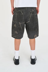 Huffer Night Camo Box Short - Black