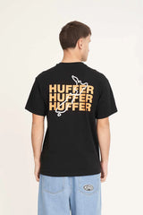 Huffer Mens SUP Tee 190/Stacked As - Black