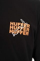 Huffer Mens SUP Tee 190/Stacked As - Black