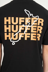 Huffer Mens SUP Tee 190/Stacked As - Black