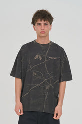 Huffer Mens Night Camo Box Tee 220 - Black