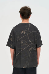 Huffer Mens Night Camo Box Tee 220 - Black