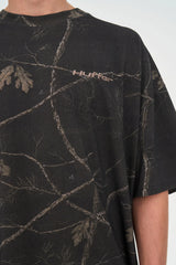 Huffer Mens Night Camo Box Tee 220 - Black