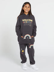 Volcom Girls Truly Stoked Boyfriend Hoodie - Vintage Black