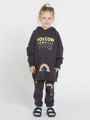 Volcom Girls Truly Stoked Boyfriend Hoodie - Vintage Black