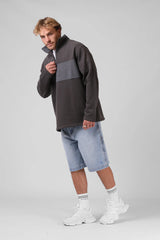 RPM 90S 1/4 Zip sweater - Charcoal/ Dark Grey