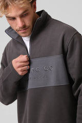 RPM 90S 1/4 Zip sweater - Charcoal/ Dark Grey
