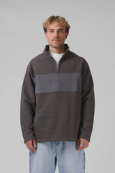 RPM 90S 1/4 Zip sweater - Charcoal/ Dark Grey