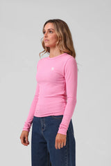 RPM Ribbed LS Tee - Bubble Gum