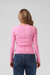 RPM Ribbed LS Tee - Bubble Gum