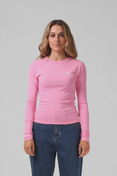 RPM Ribbed LS Tee - Bubble Gum