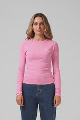 RPM Ribbed LS Tee - Bubble Gum
