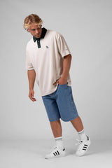 RPM Contrast Polo - Bottle/Cream