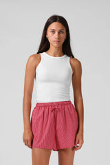 RPM Ribbed Singlet - White