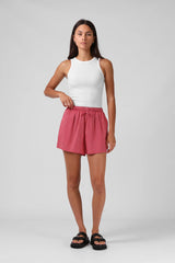 RPM Ribbed Singlet - White