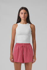 RPM Ribbed Singlet - White