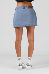 RPM Denim Mini Skirt - Classic Blue