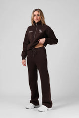 RPM Wide Leg Track Pant - Chocolate
