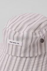 RPM Bucket Hat - White/Grey Striped