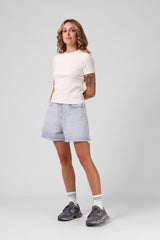 RPM Heart Ribbed Tee - Off White