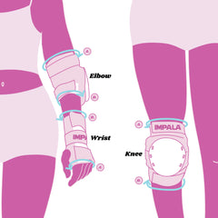 Impala Protective Knee & Elbow Set Youth/Kids - Pink