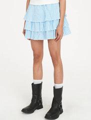 Huffer Catalina Rara Mini Skirt - Blue/Chalk