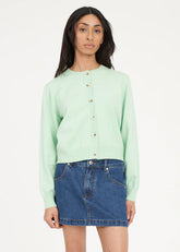 Huffer Kenzie Crop Knit Cardigan - Matcha
