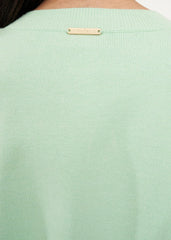 Huffer Kenzie Crop Knit Cardigan - Matcha