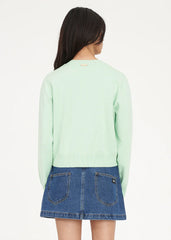 Huffer Kenzie Crop Knit Cardigan - Matcha