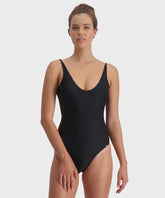 Piha Side Mesh Suit Solid Separates - Black