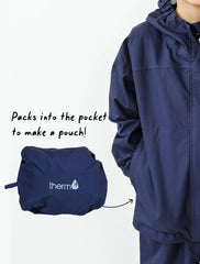 Therm 10K Packaway Rainshell - Navy