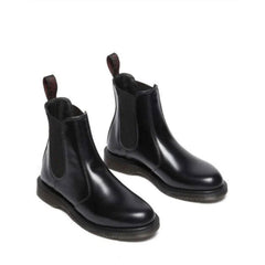 Dr Martens Flora Chelsea Boot - Black Polished Smooth